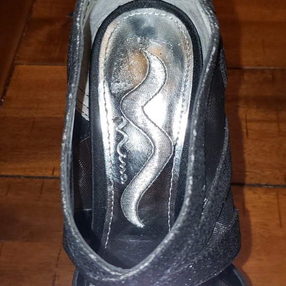 Mina black sparkle open toe heels - Picture 9 of 10